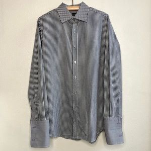 Paul Smith Button Down Long Sleeve French Cuff Shirt Made In Italy Size 16.5/42
